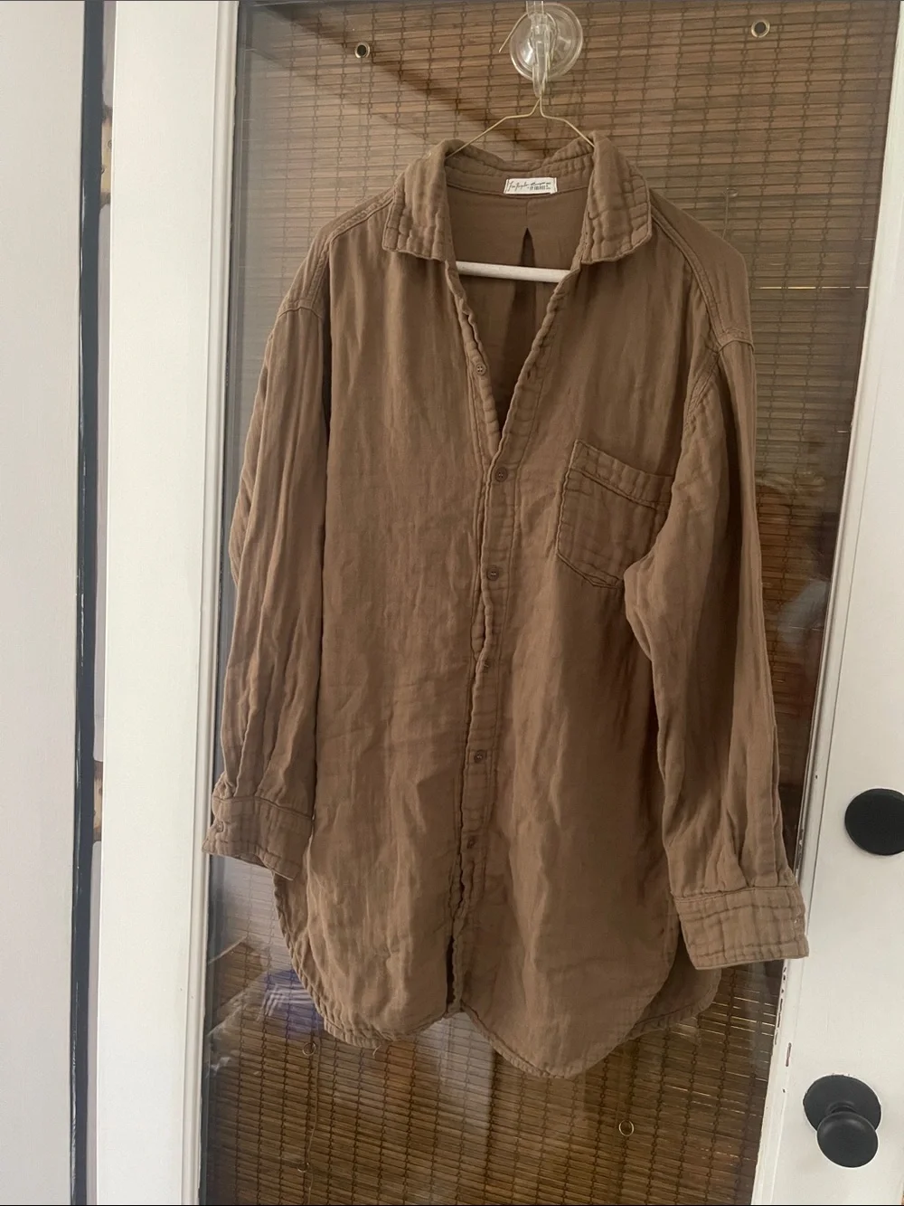 CP Shades x Free People Marella gauzy buttondown